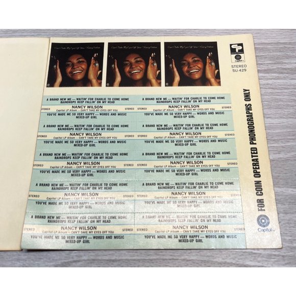 Nancy Wilson Can't Take My Eyes Off of You Compact 33 Jukebox EP Capitol SU-429 - Picture 4 of 6
